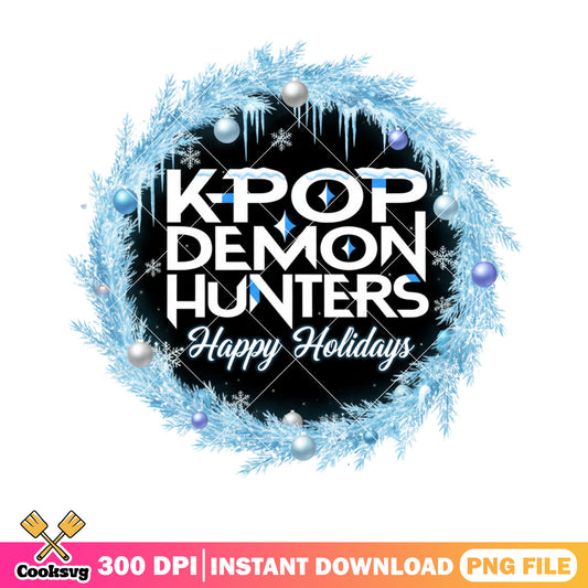Frozen wreath christmas png, kpop demon hunters png, saja boys png