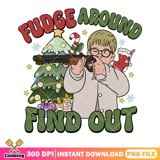 Fudge around find out png, home alone png, christmas sweater png
