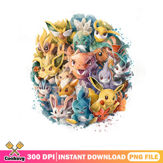 Full pokemon poster png, Oriental Light and Magic png, nitendo png