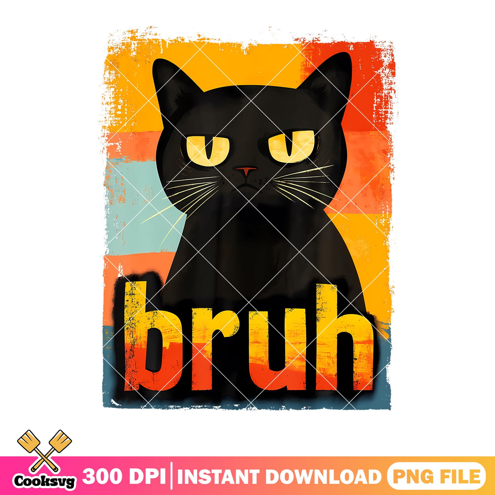 Funny Cat Bruh For Teens Boys png, funny meme​ png, black cat png