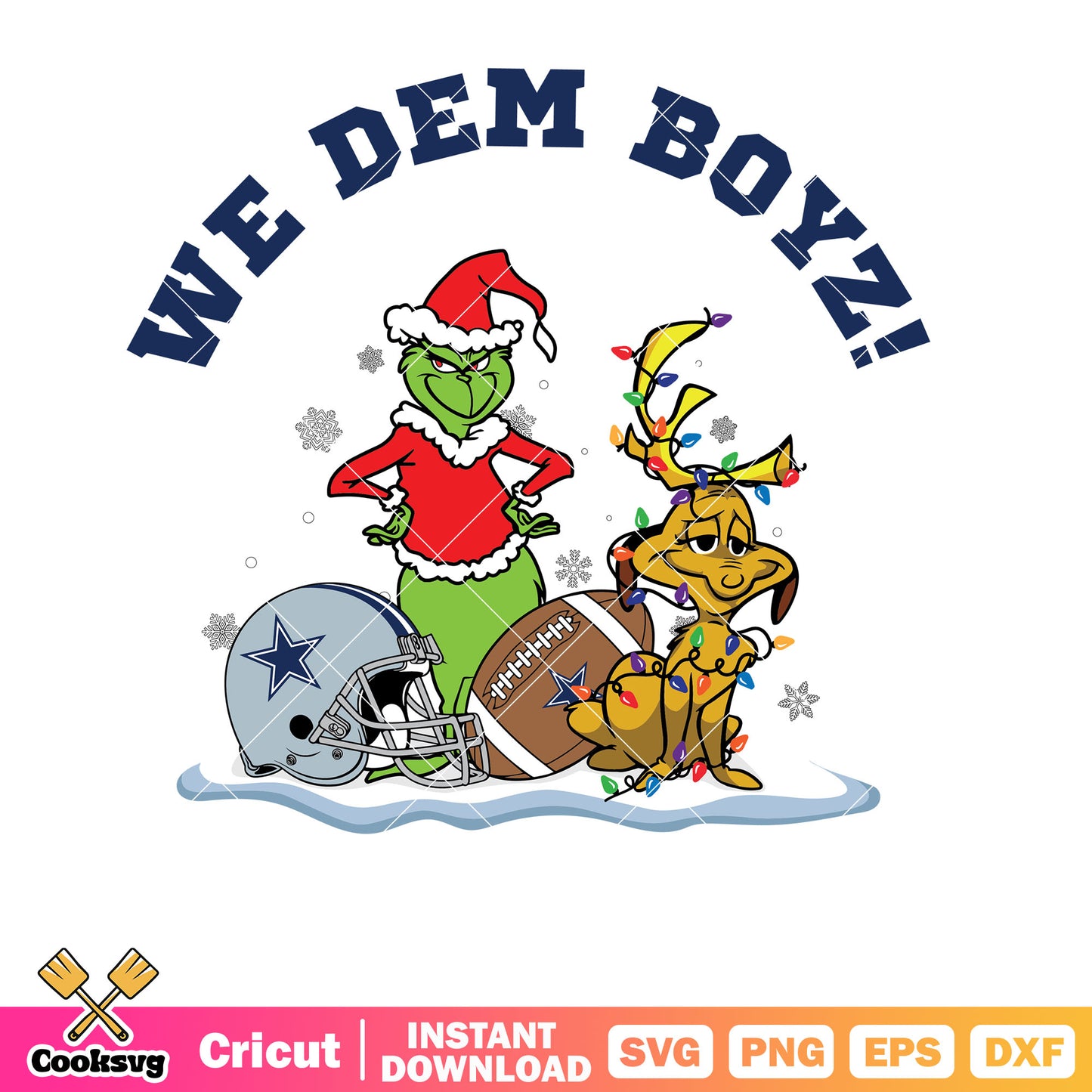 Funny Grinch And Max We Dem Boyz Dallas Cowboys Svg, dallas cowboys svg, grinch christmas svg