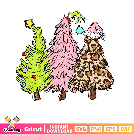 Funny Grinch Christmas Trees svg, grinch christmas tree svg, christmas tree svg