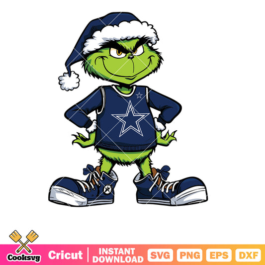 Funny Grinch Dallas Cowboys nfl svg, dallas cowboys svg, grinch dallas cowboys​ svg