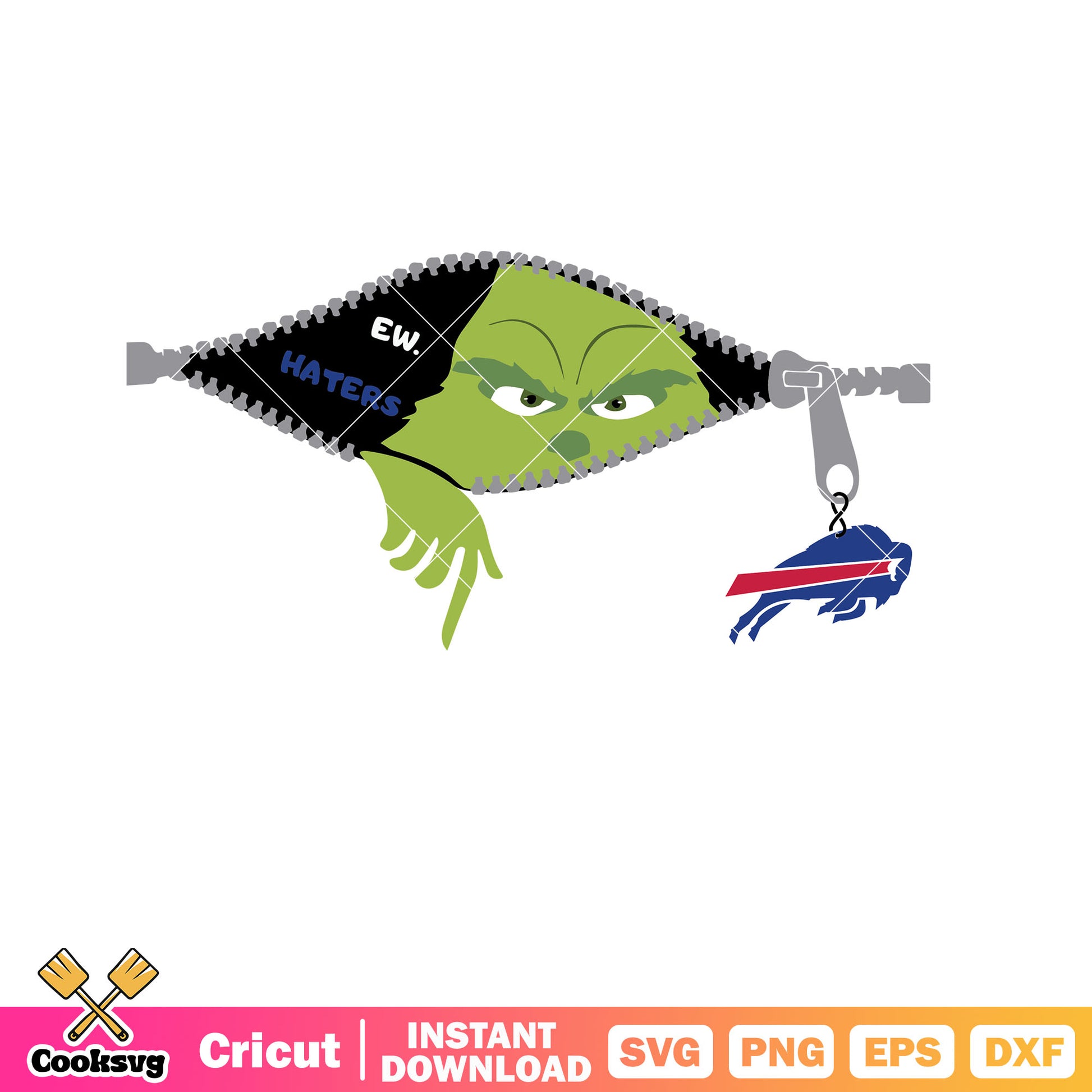 Funny Grinch Ew Haters Buffalo Bills Logo svg, grinch ew people svg, grinch buffalo bills svg