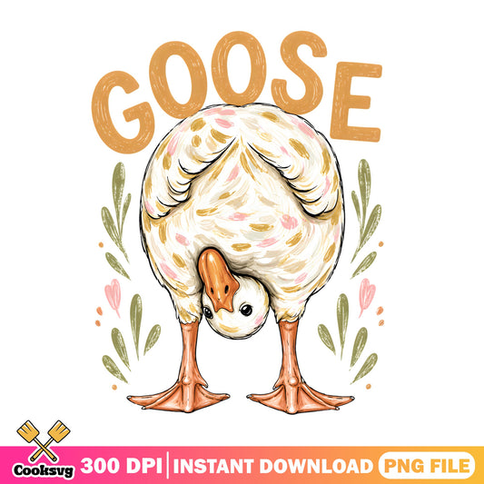 Funny Goose PNG, Cute Goose Sublimation, Farm Animal PNG