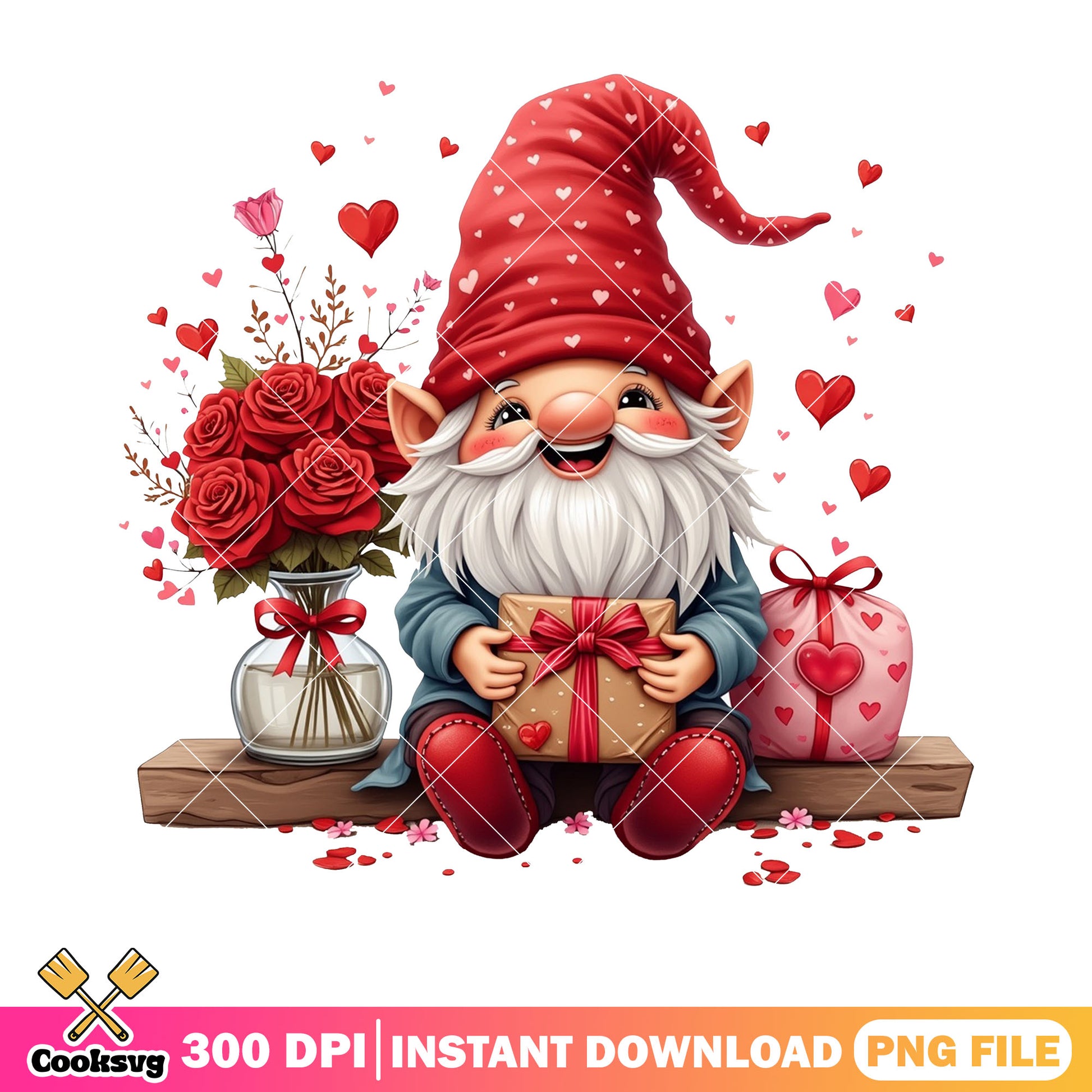 Funny gnome valentines png, valentines day png, funny valentines png