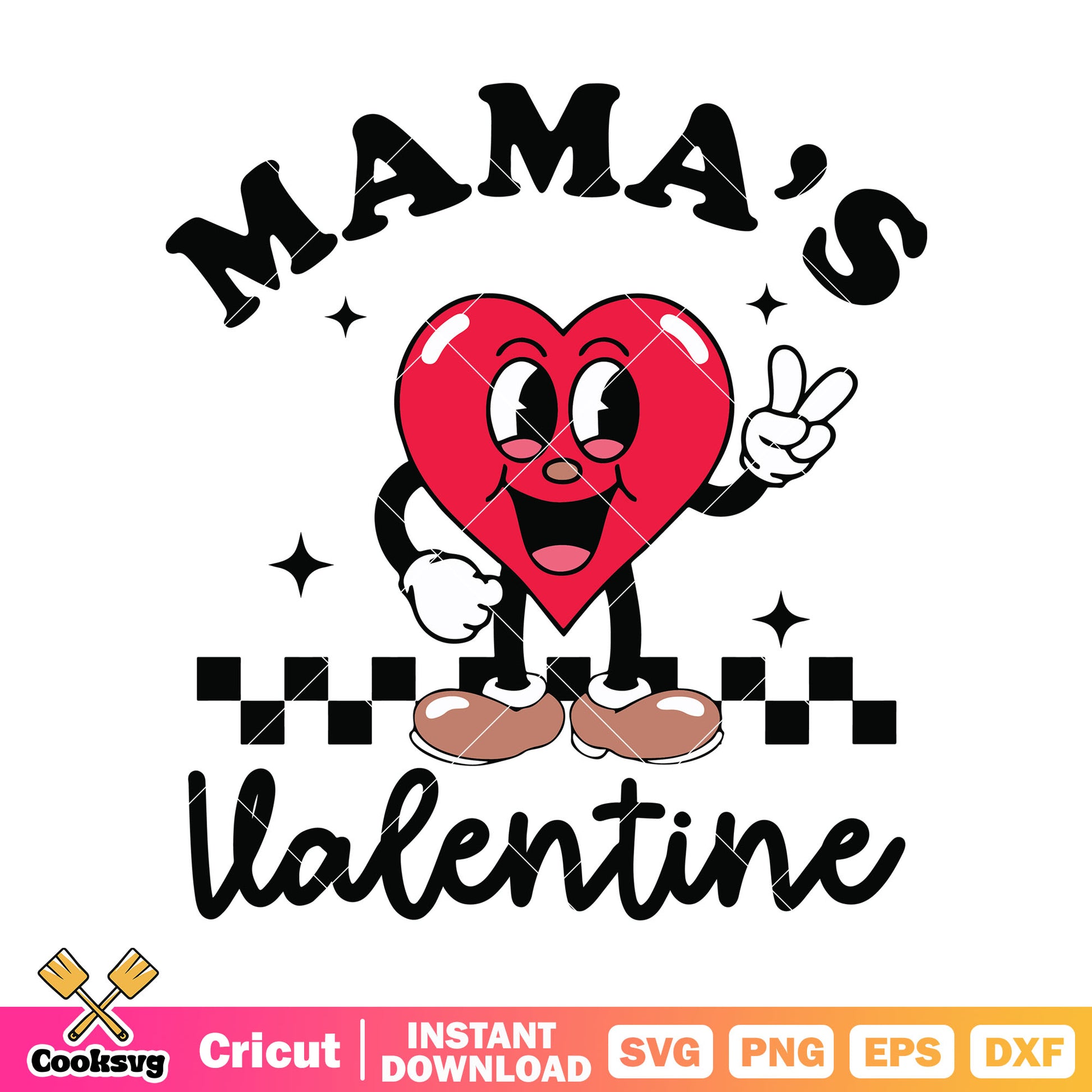 Funny heart mamas valentine svg, mama valentines svg, love valentine svg