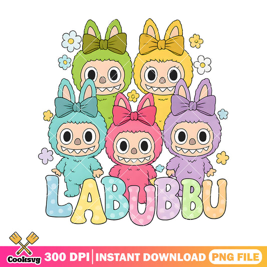 Funny labubu dolls color png, labubu dolls png, labubu toys​ png