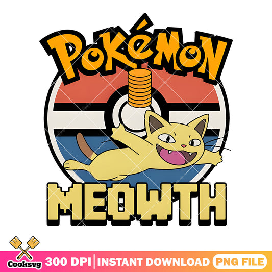 Funny meowth pokeball png, pokeball png, pokemon meowth png