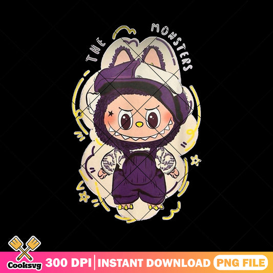 Funny monster labubu halloween png, love labubu png, labubu near me png