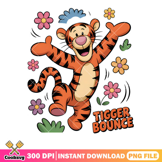 Funny tigger bounce png, pooh friends png, disney movie png