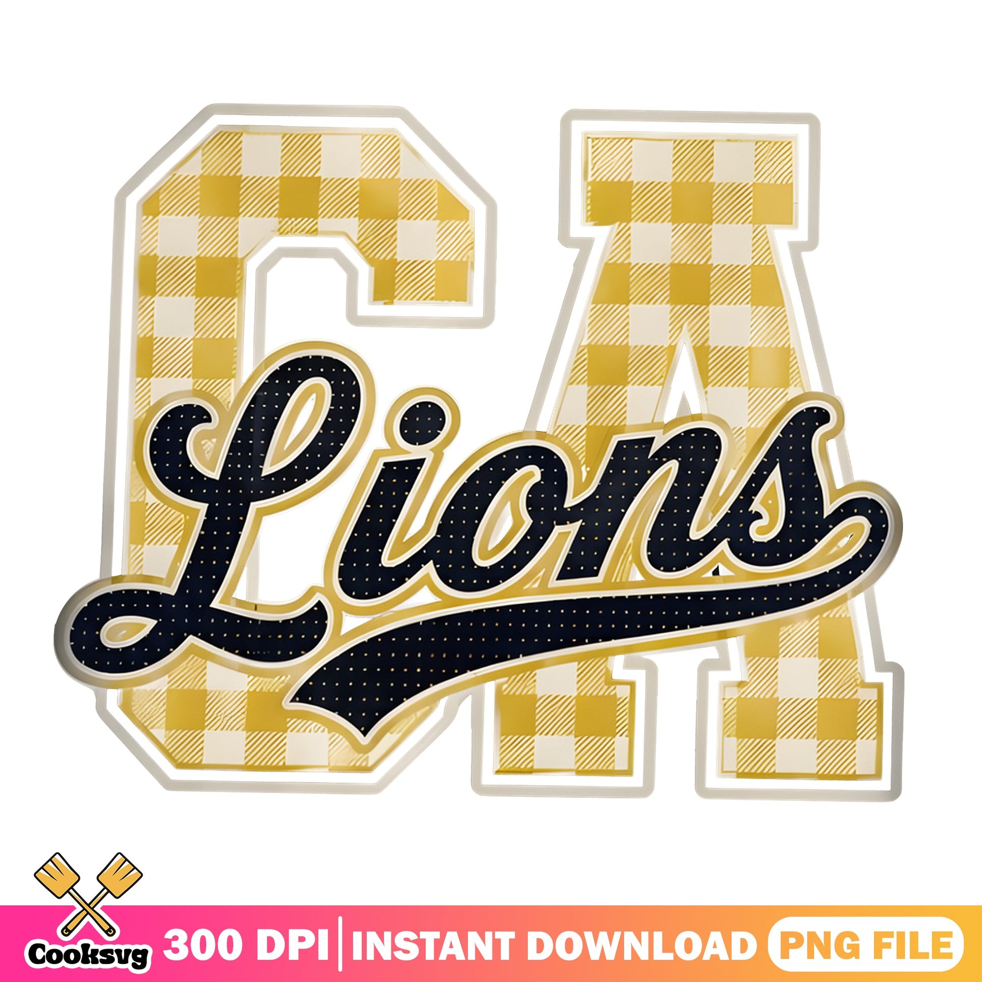 GA Lions PNG, Buffalo Plaid Lions Team PNG, Georgia Lions PNG