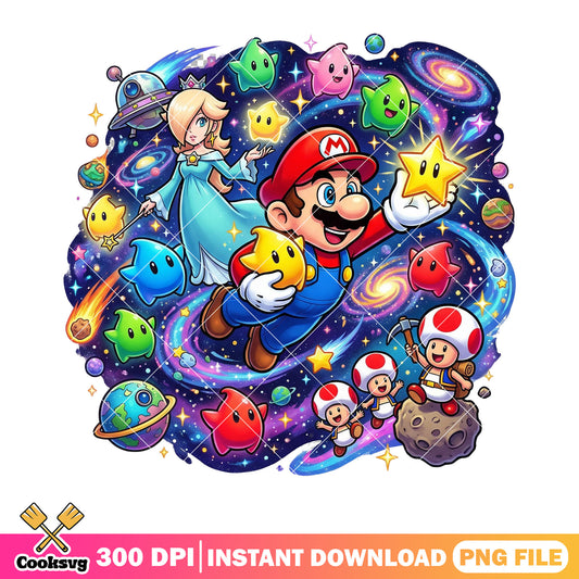 Galaxy black hole mario png, galaxy vibes png, rosalina princess png