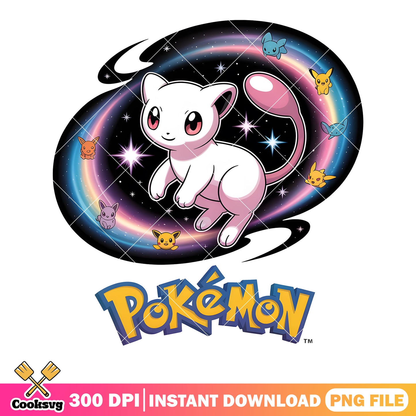 Galaxy pokemon vibes png, pokemon mew png, pokemon gifts png