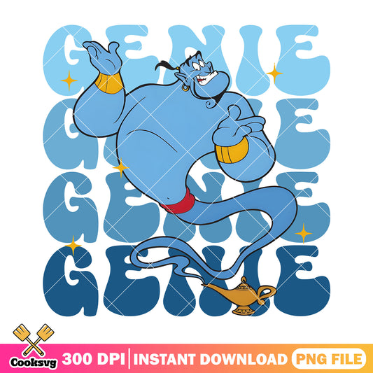 Genie disney vibes design png, disney aladdin​ png, disney genie png
