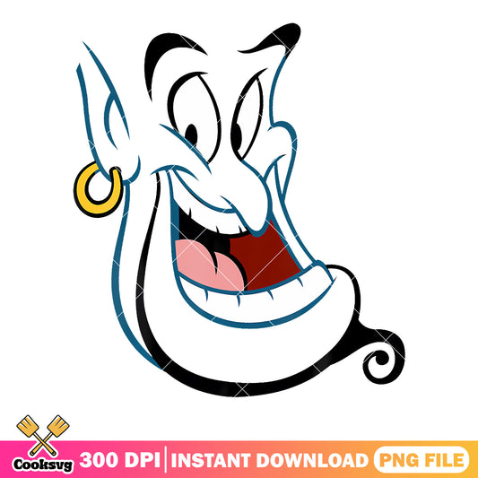 Gennie face disney cartoon png, genie png, disney cartoons​ png
