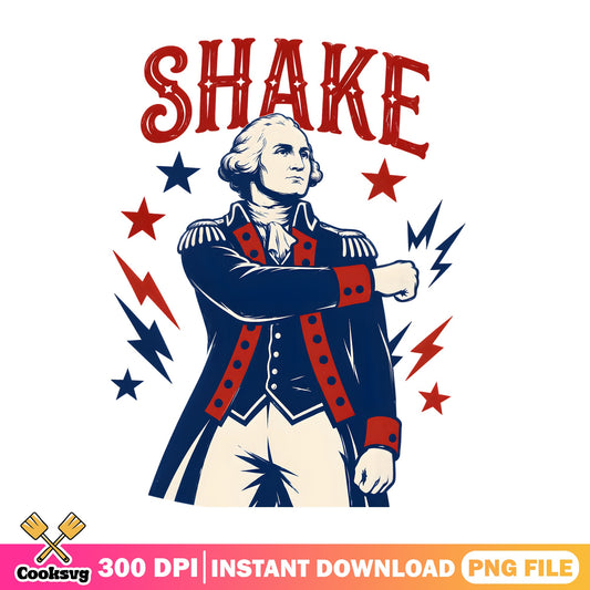 George Washington Shake 4th Of July PNG, Patriotic PNG, USA PNG