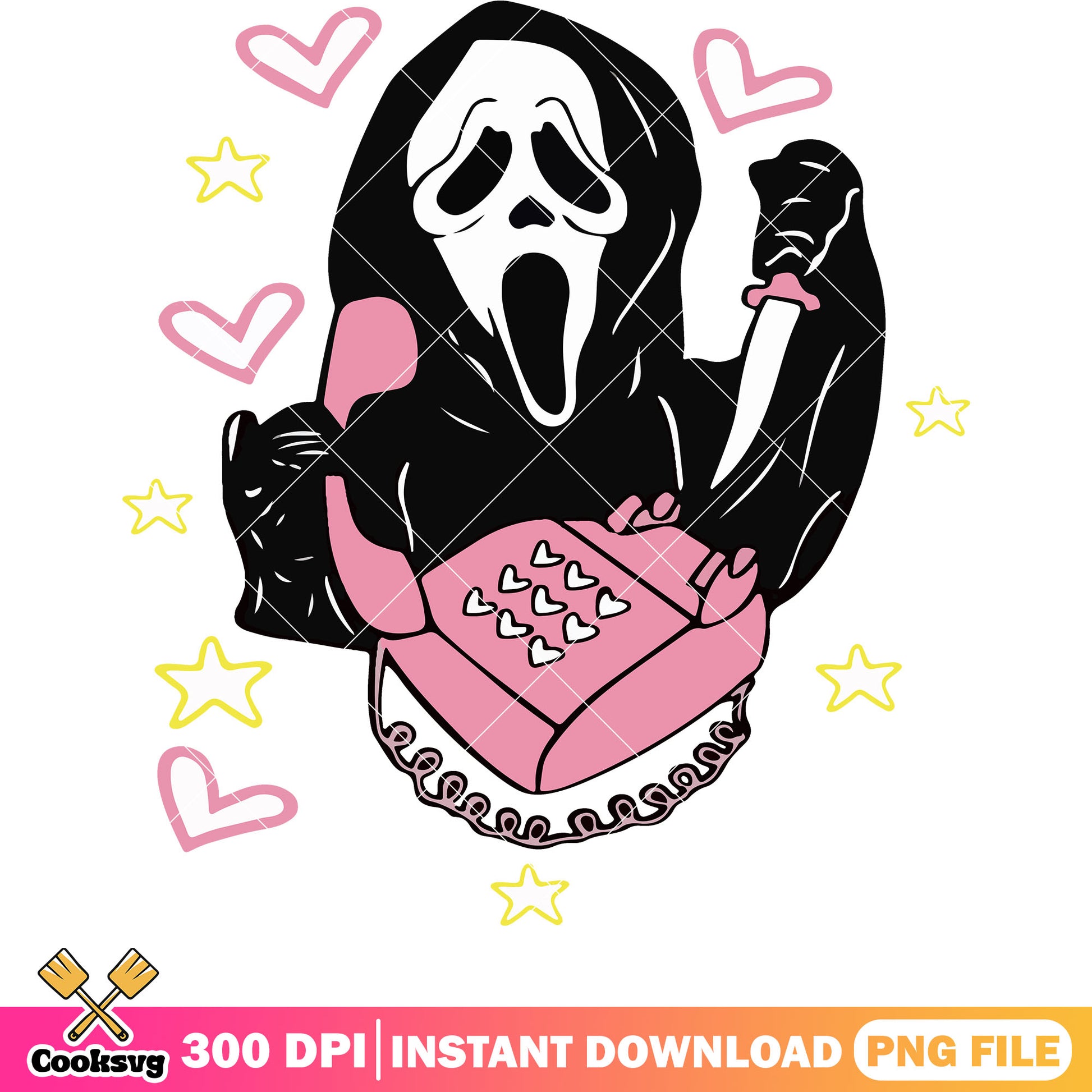 Ghost call valentine horror png, ghost valentine png, valentine horor png