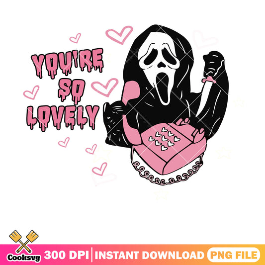 Ghost call youre so lovely valentine png, ghost valentine png