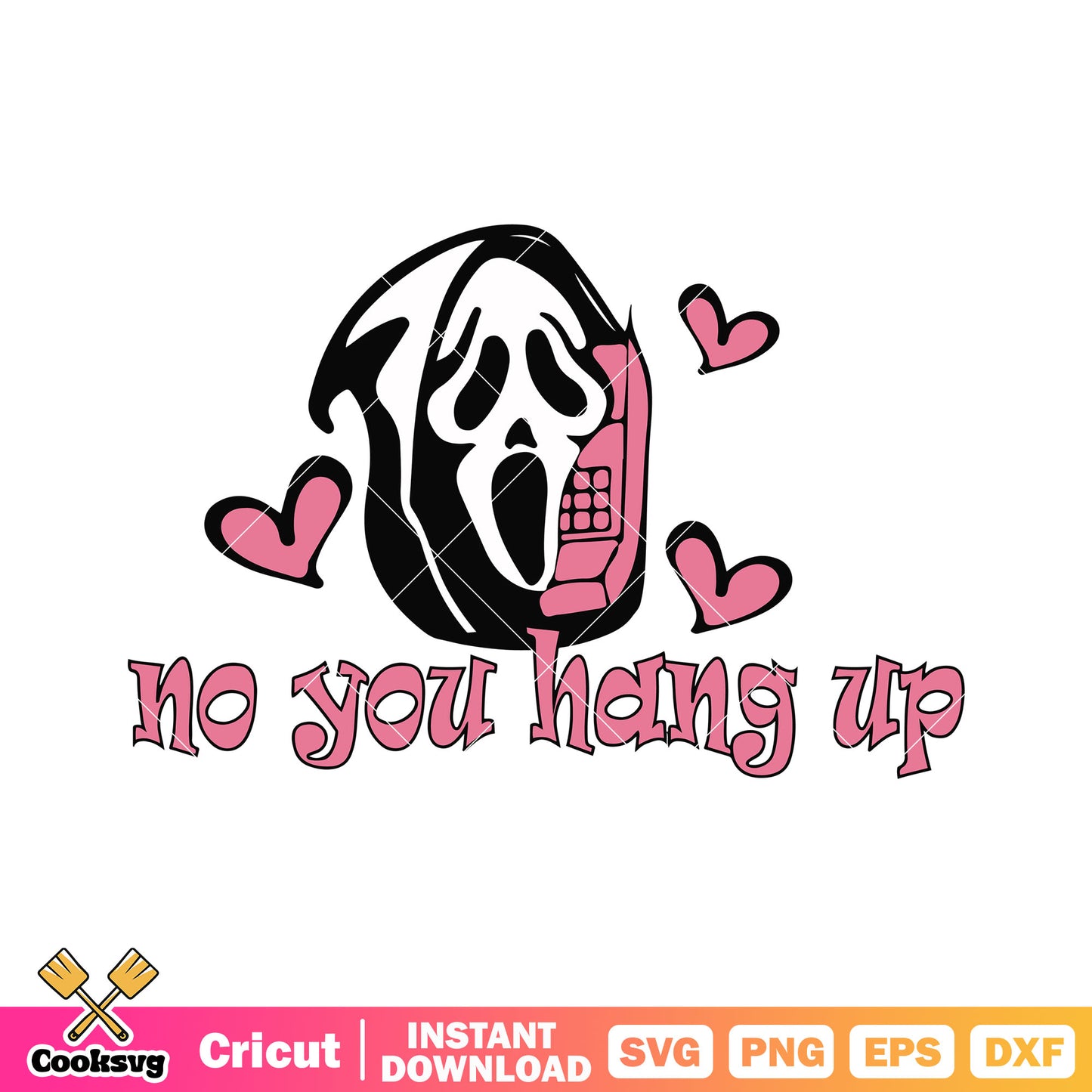 Ghost cute no you hang up pink valentine svg design, ghost valentine svg