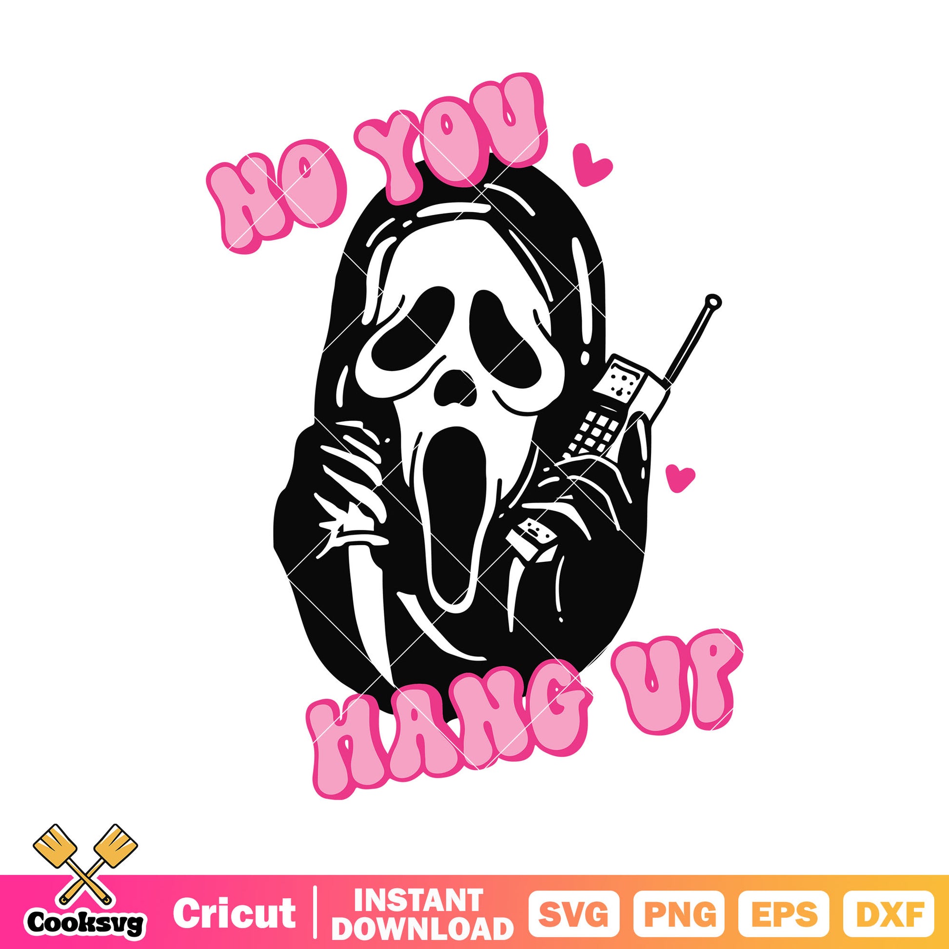 Ghost no you hang up love valentine svg design, ghost valentine svg