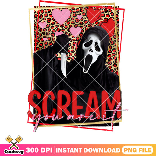 Ghost scream valentine png file, ghost valentine png, valentine day png