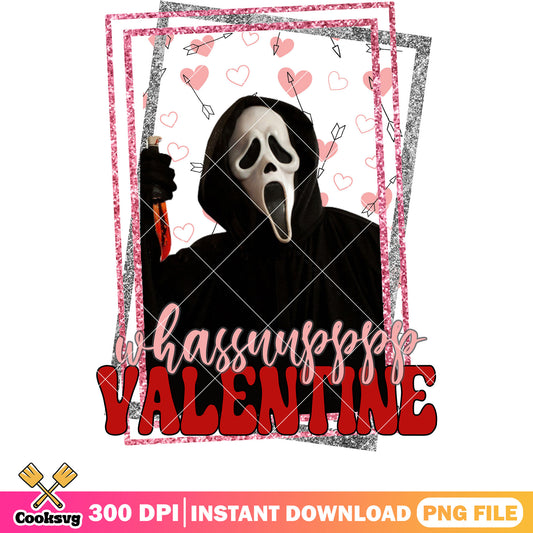 Ghost whassup valentine png, ghost valentine png, horror valentine png