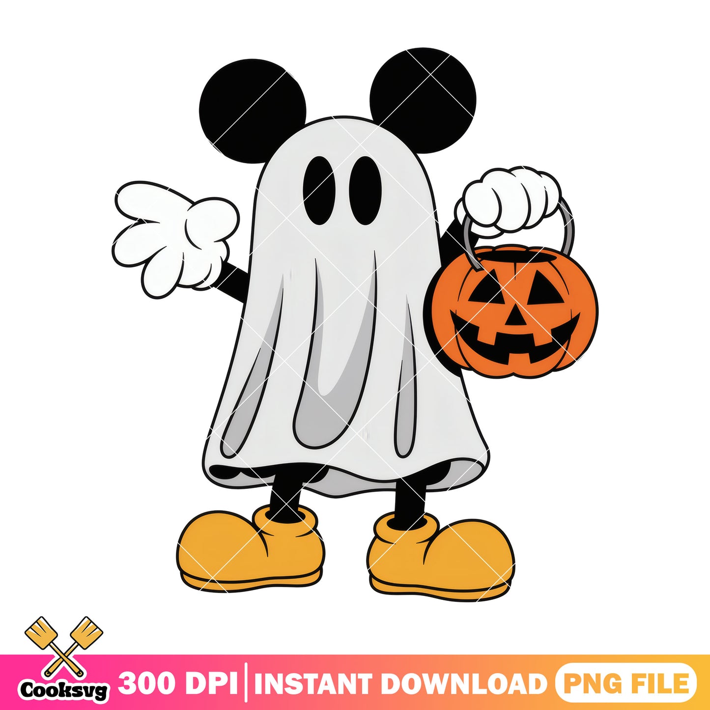 Ghots mickey face png, halloween pumpkin png, mickey mouse png