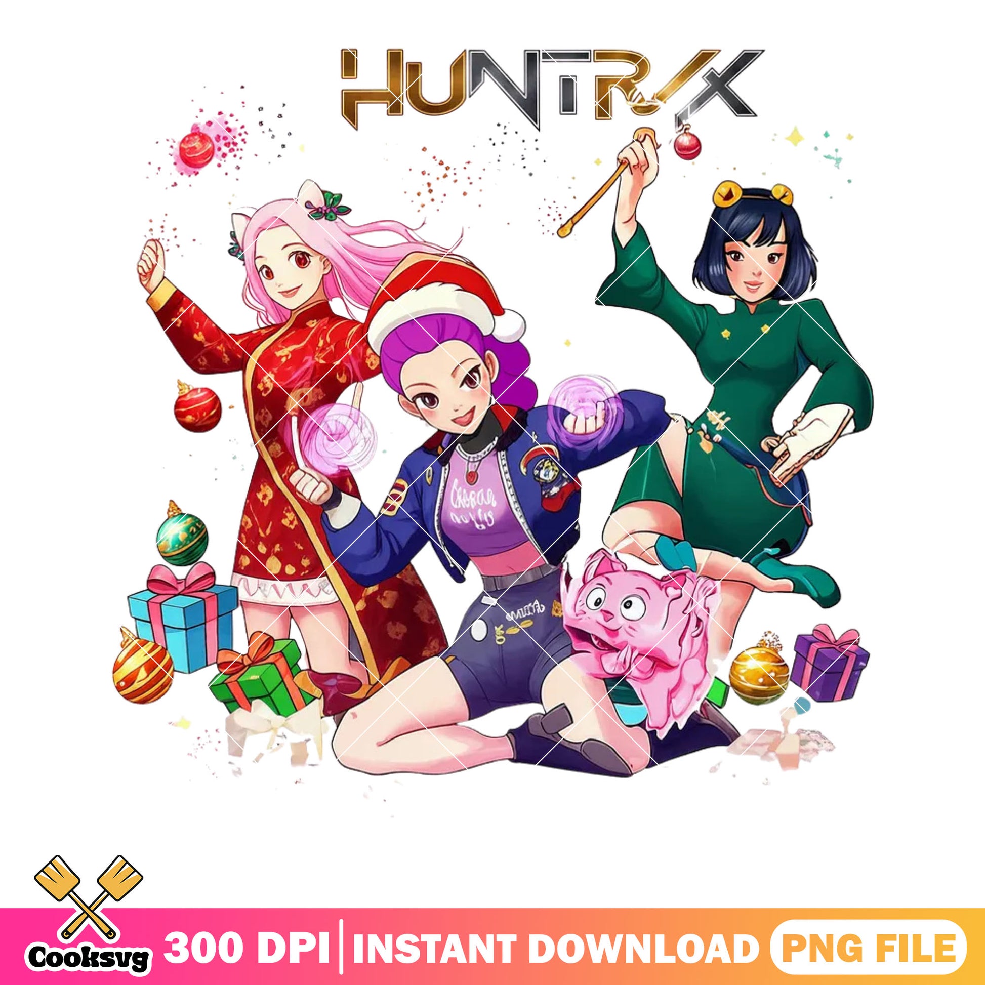 Gifts christmas huntrix png, huntrix zoey png, kpop demon hunters png
