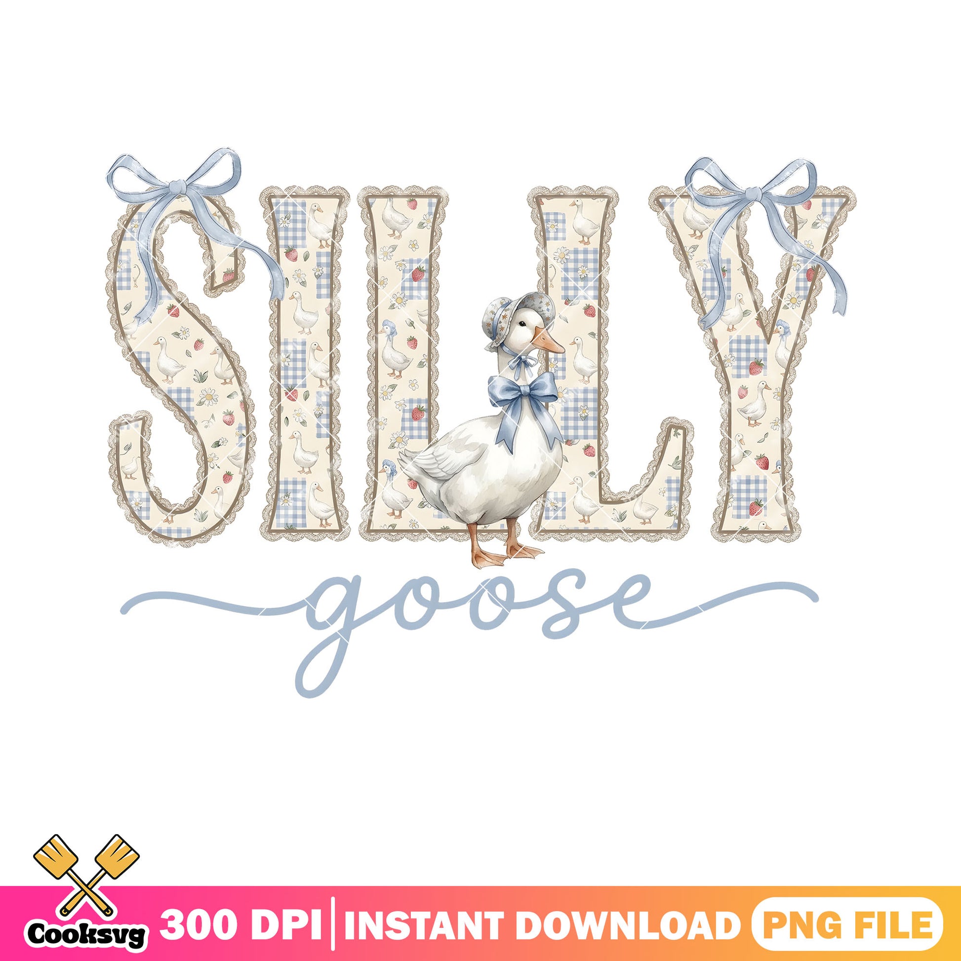 Gifts wrap silly goose png, lovely goose png, funny art png