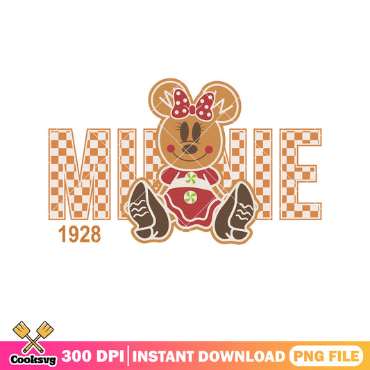 Gingerbread minnie christmas 1928 png