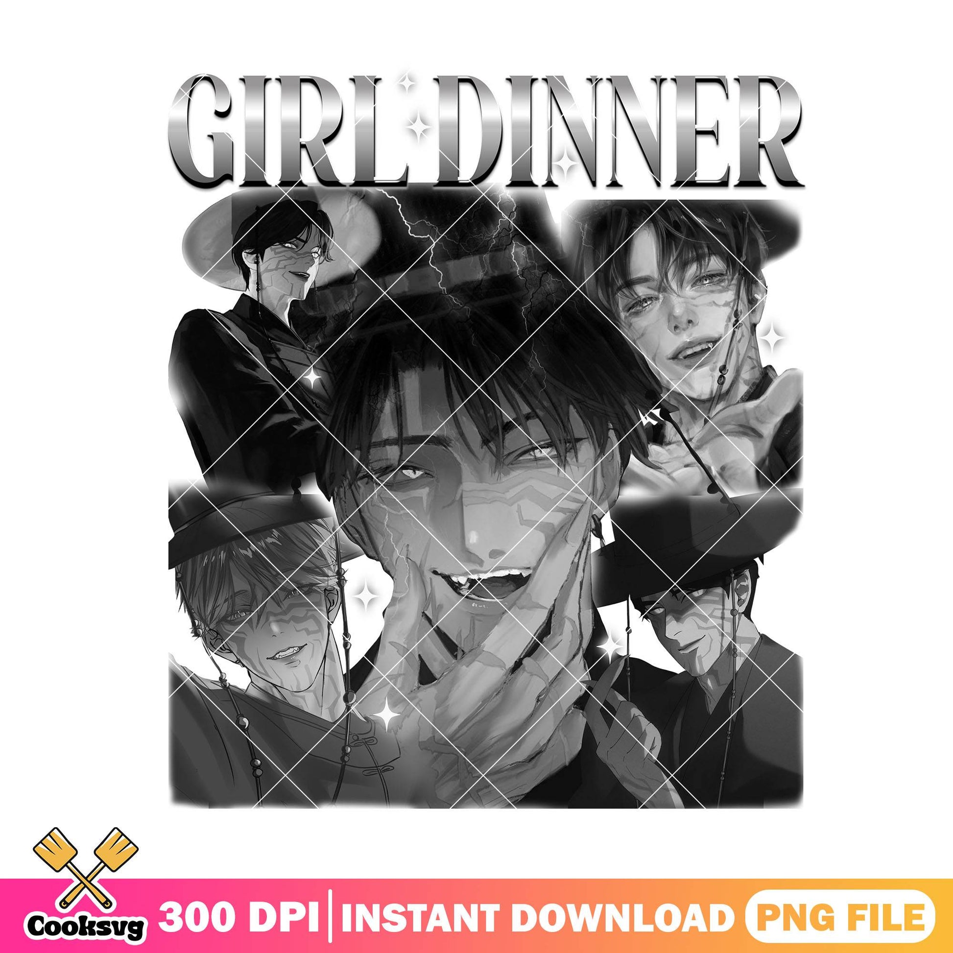 Girl dinner saja boys black png, saja boys png, girl dinner​ png