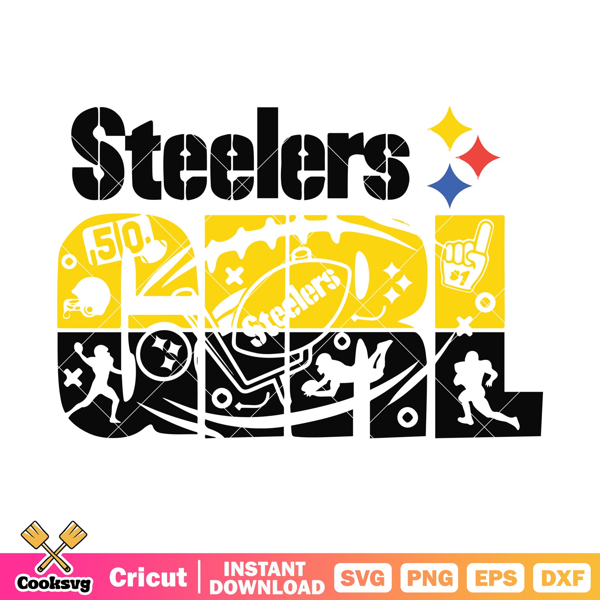Girl steelers fan svg, nfl football svg, pittsburgh steelers svg