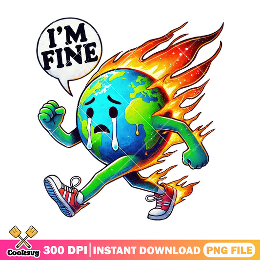 Gloabl earth burning I'm fine png, google earth day quiz png