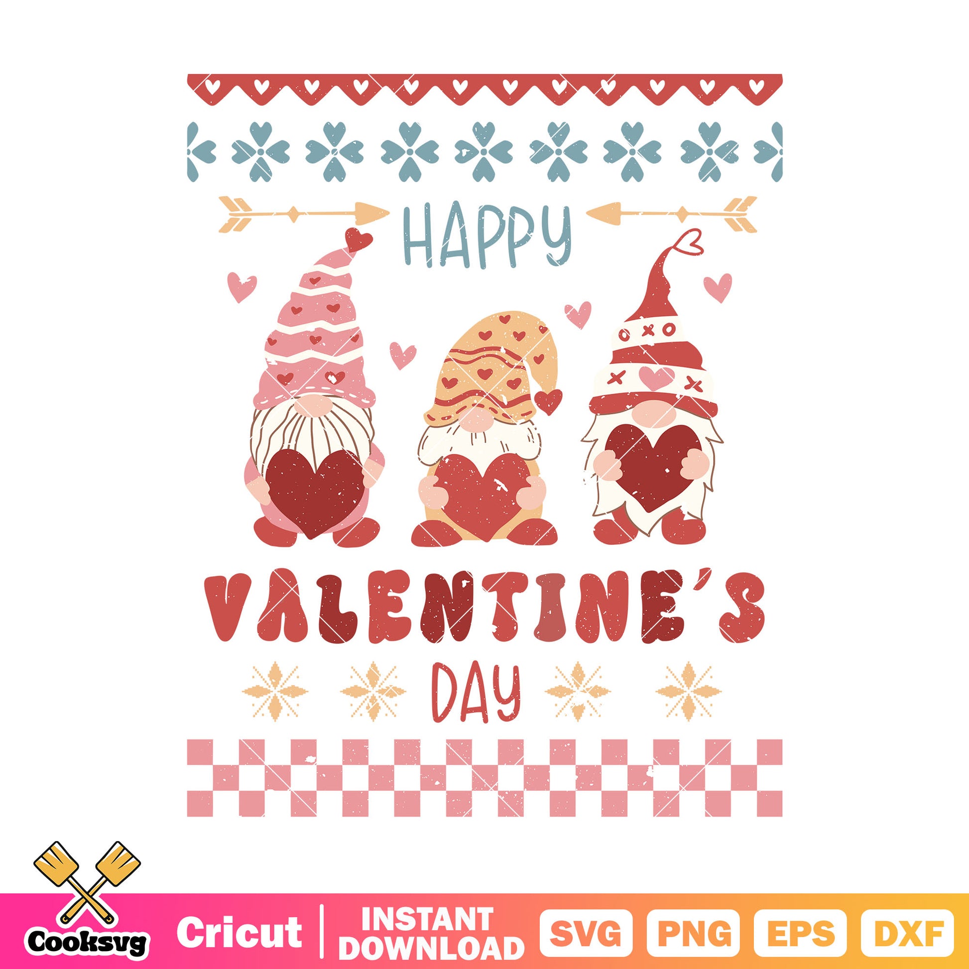 Gnome happy valentines day svg, gnome valentine svg, valentine day svg