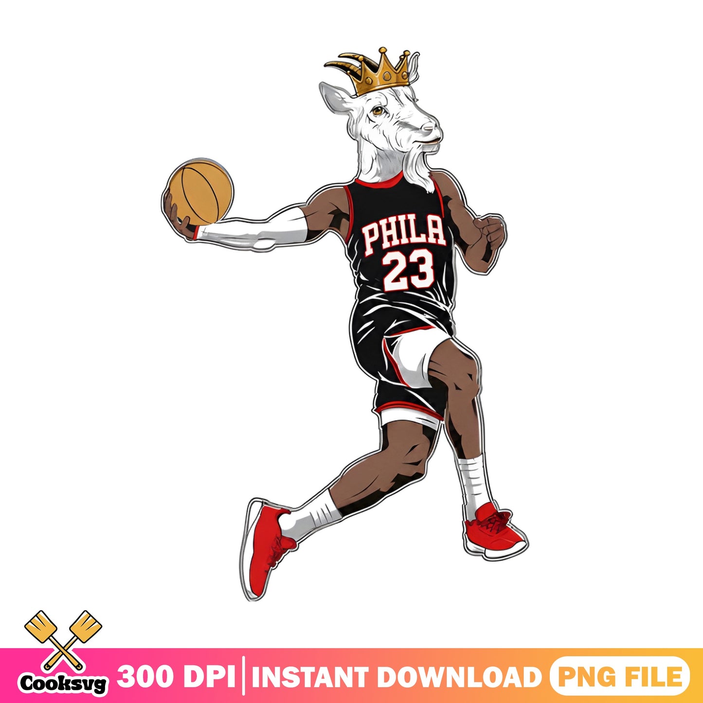 Goat King Basketball Player PNG, Phila 23 PNG, Sports PNG