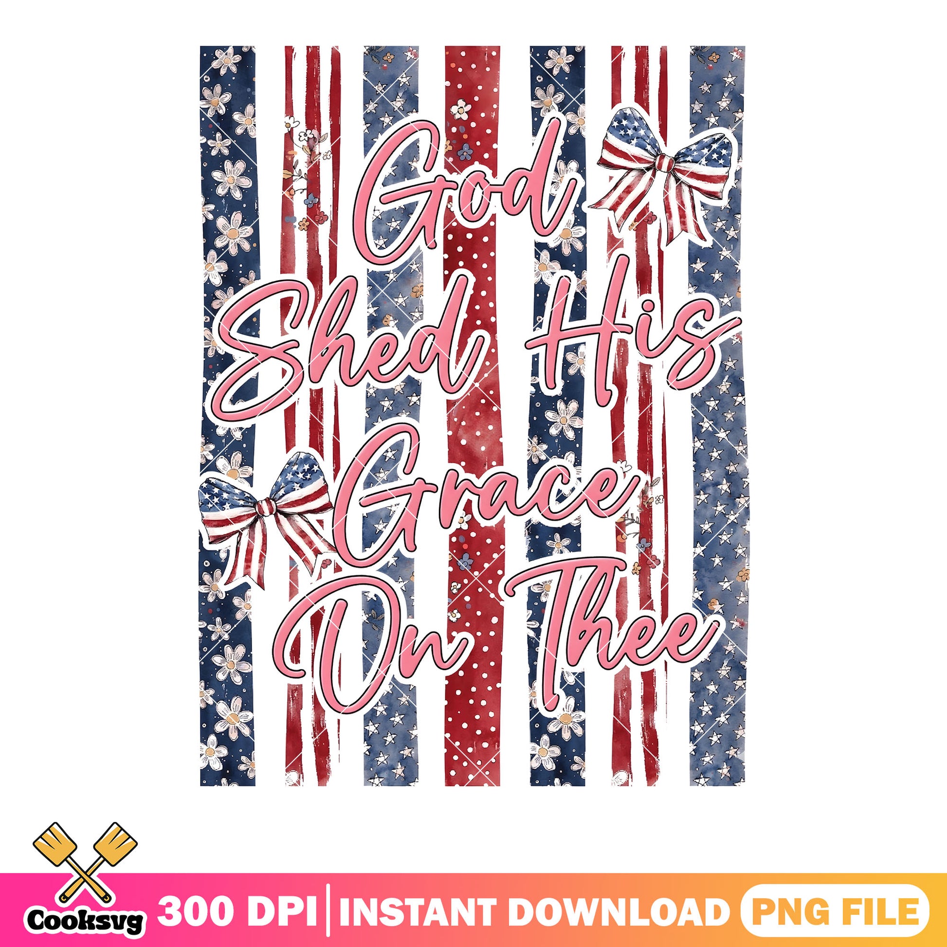 God shed his grace on thee png, america flag png, christmas vibes png