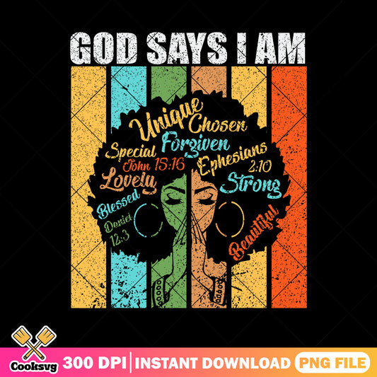 God say i am strong png, god say i am png, chosen by god​ png