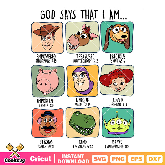 God says that I am toy story png, god says I am png, toy story characters png