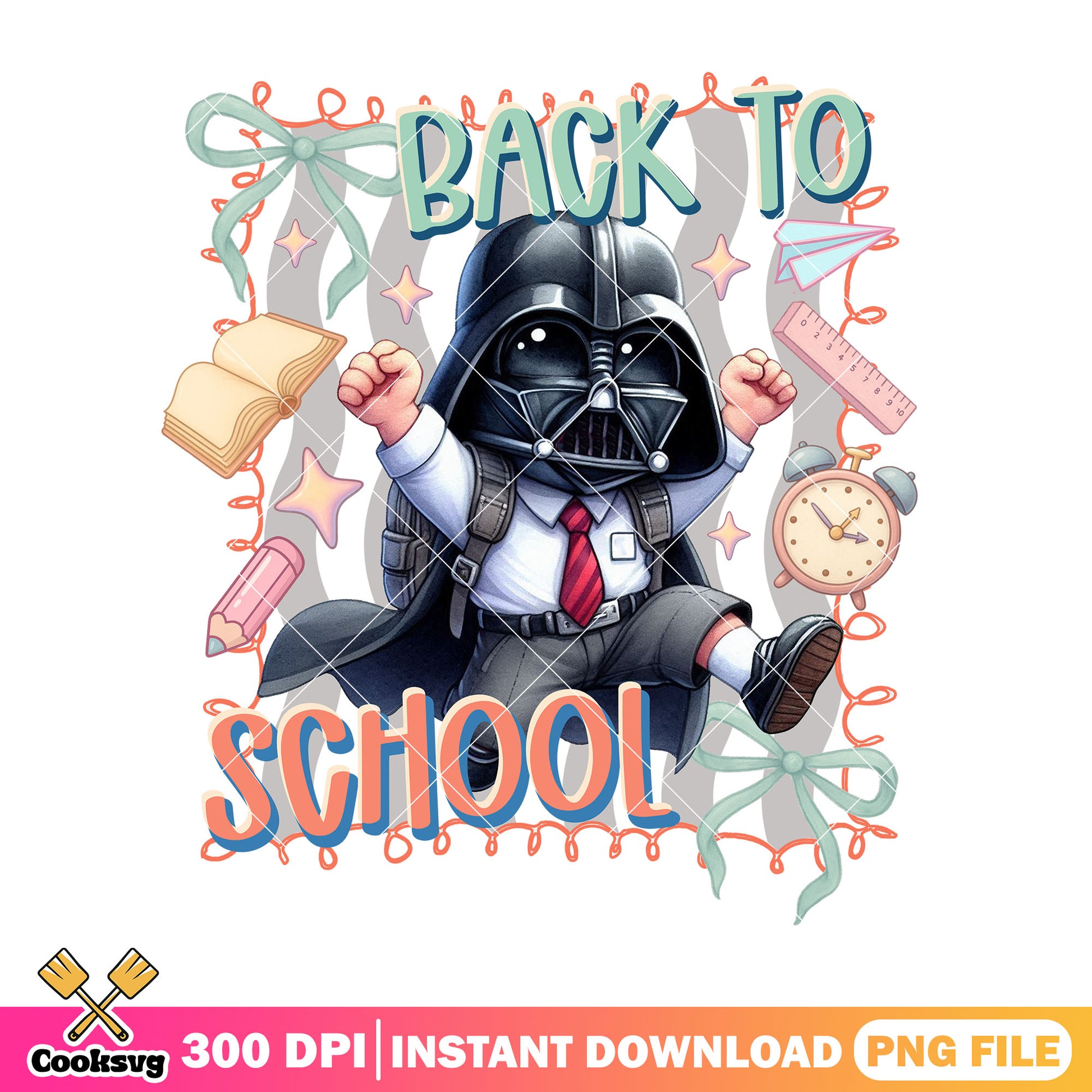 Going school darth vader png, star war png, back to school day png