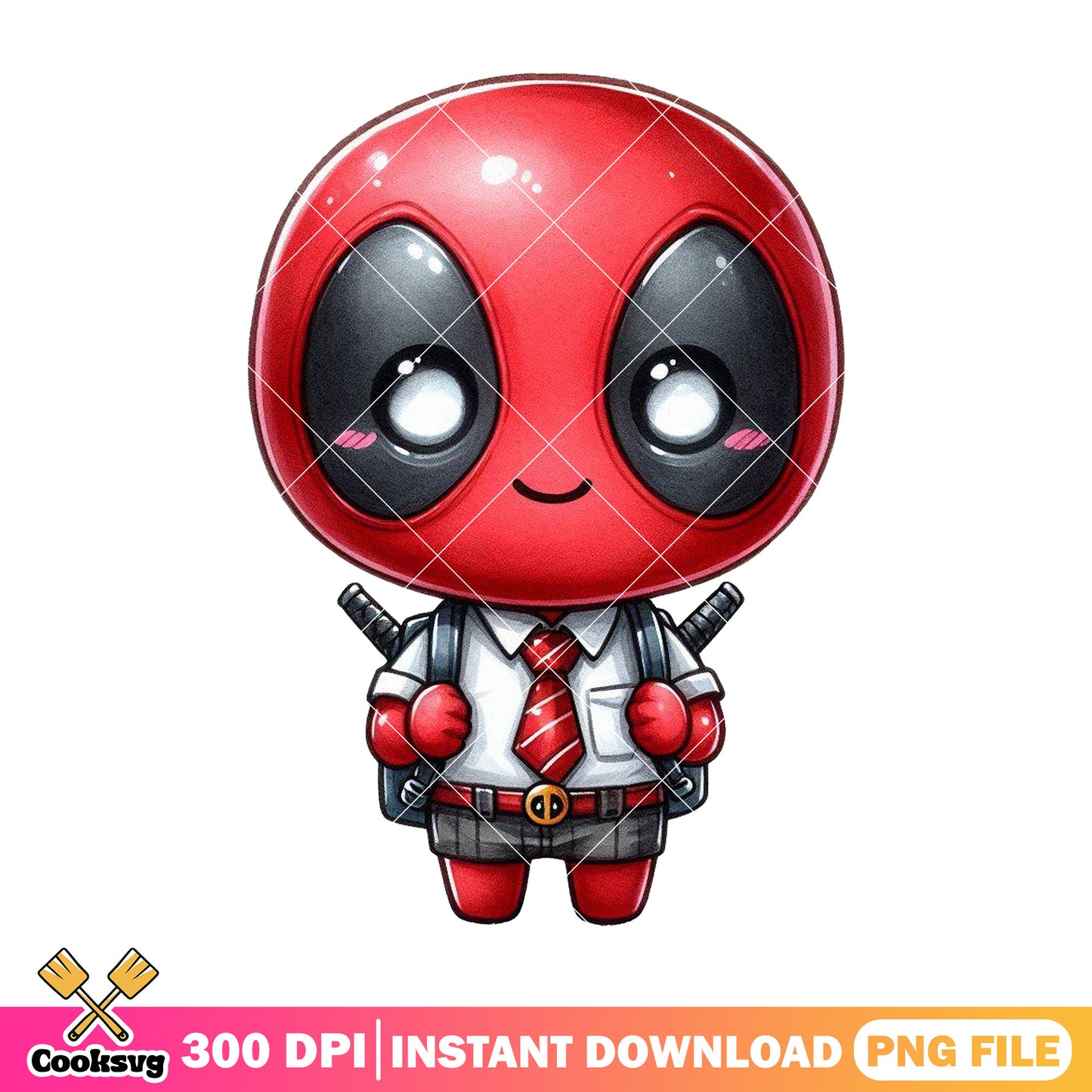 Going school deadpool png, deadpool cute png, back to school day png