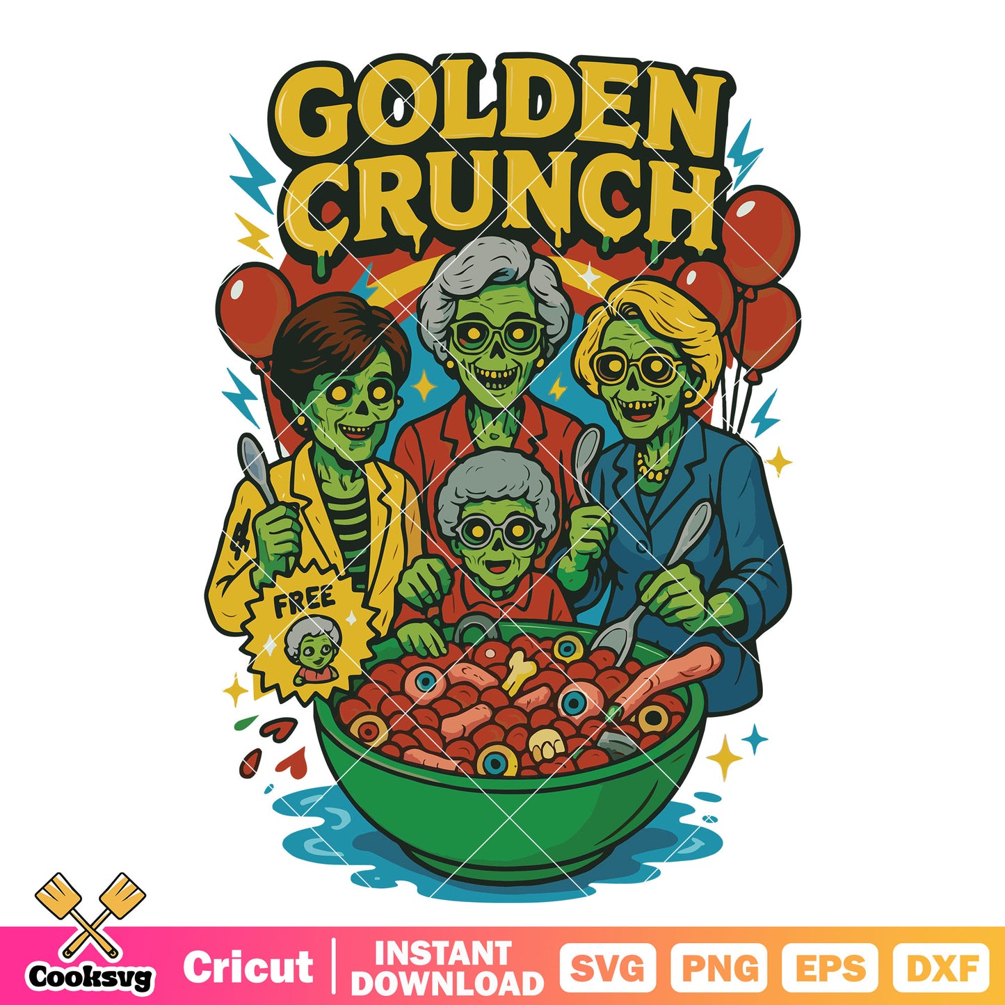 Golden crunch halloween svg, golden crunch​ svg, spooky season svg