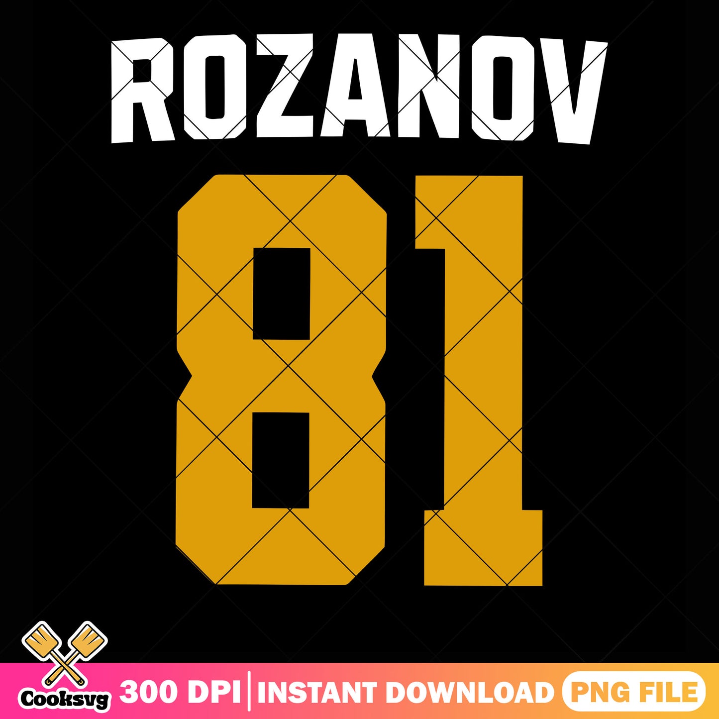 Golden number jersey rozanov png, hockey vibe png, ilya rozanov png