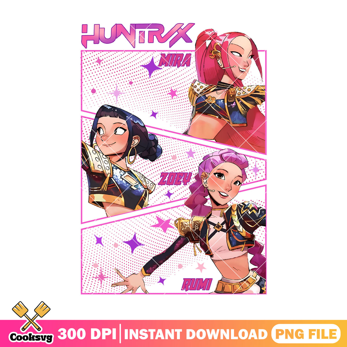 Golden performance huntrix png, huntrix song png, kpop hunters png