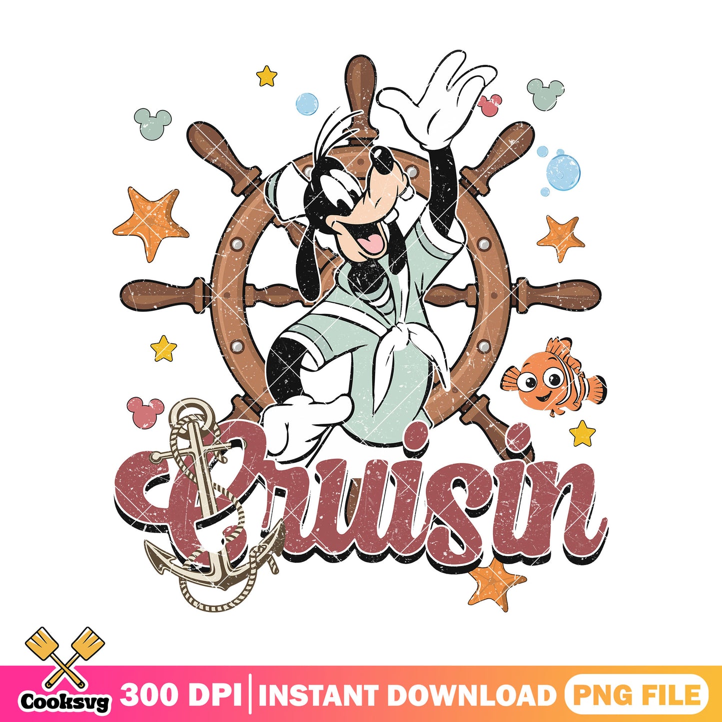 Goofy cruisin png, disney cruise png, goofy dog​ png