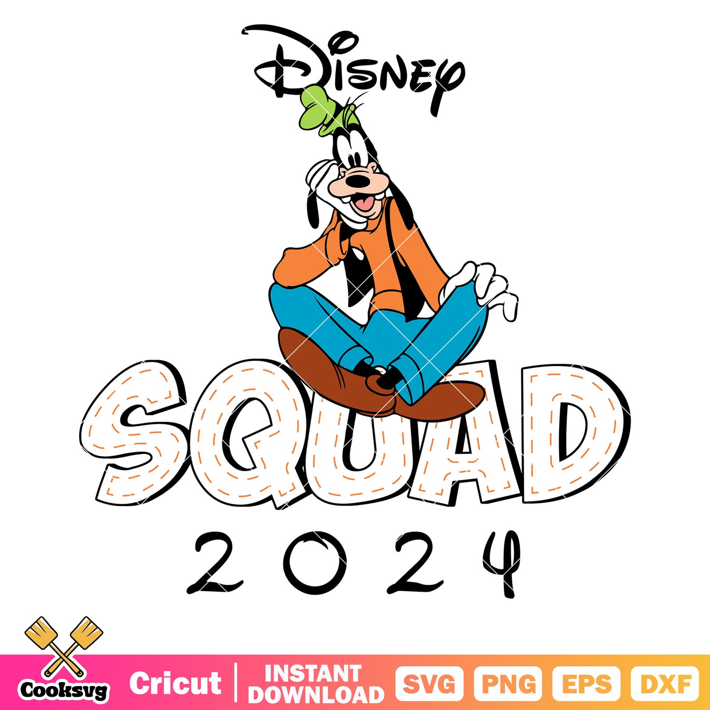 Goofy dog disney squad 2024 svg design, disney squad​ svg