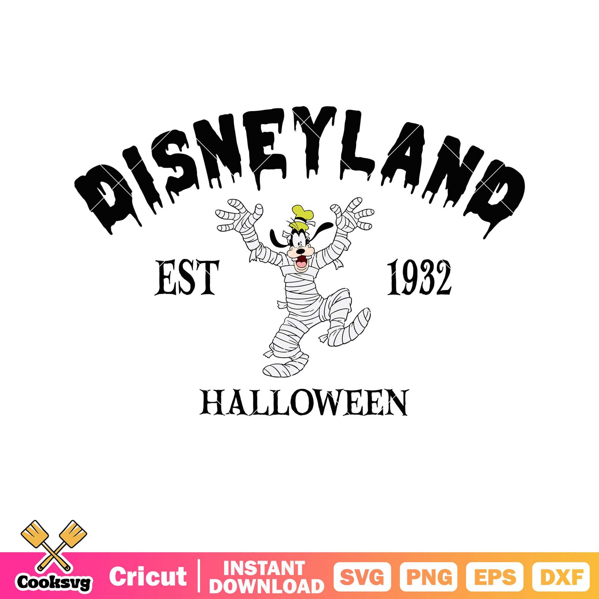 Goofy dog mummy disneyland svg