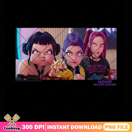 Goofy face huntrix png, huntrix band png, kpop hunters png