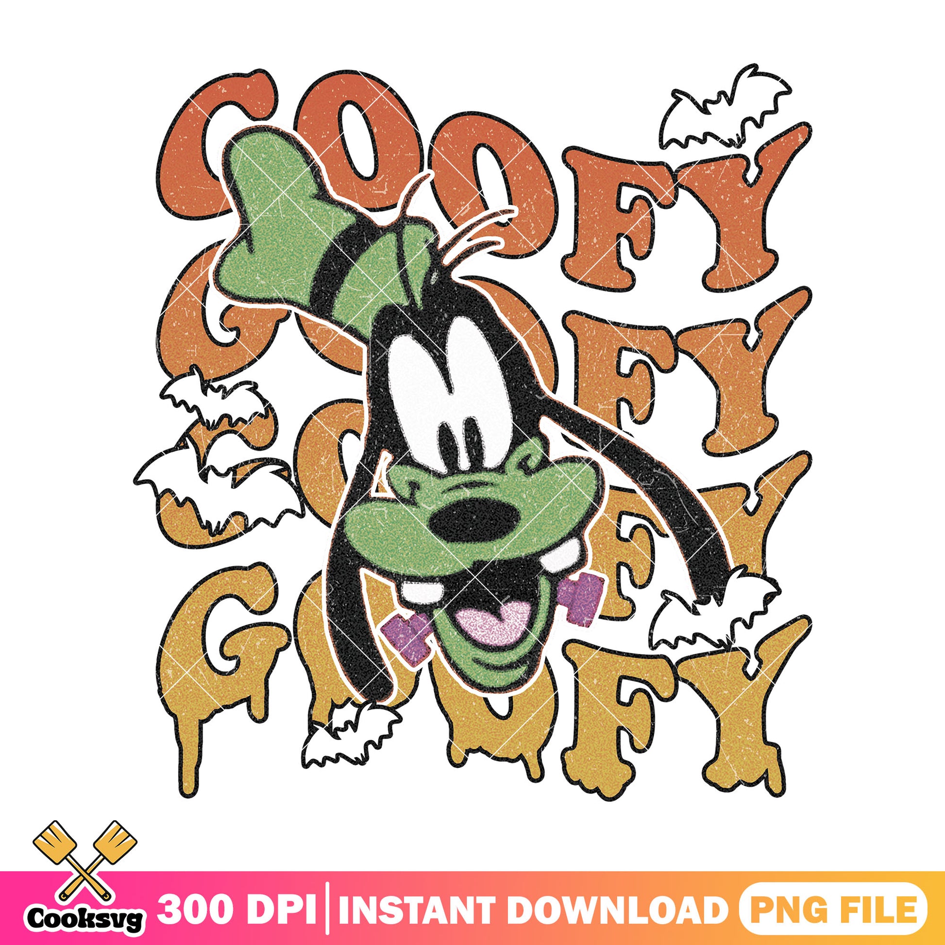 Goofy green head halloween png, goofy mickey png, halloween party png