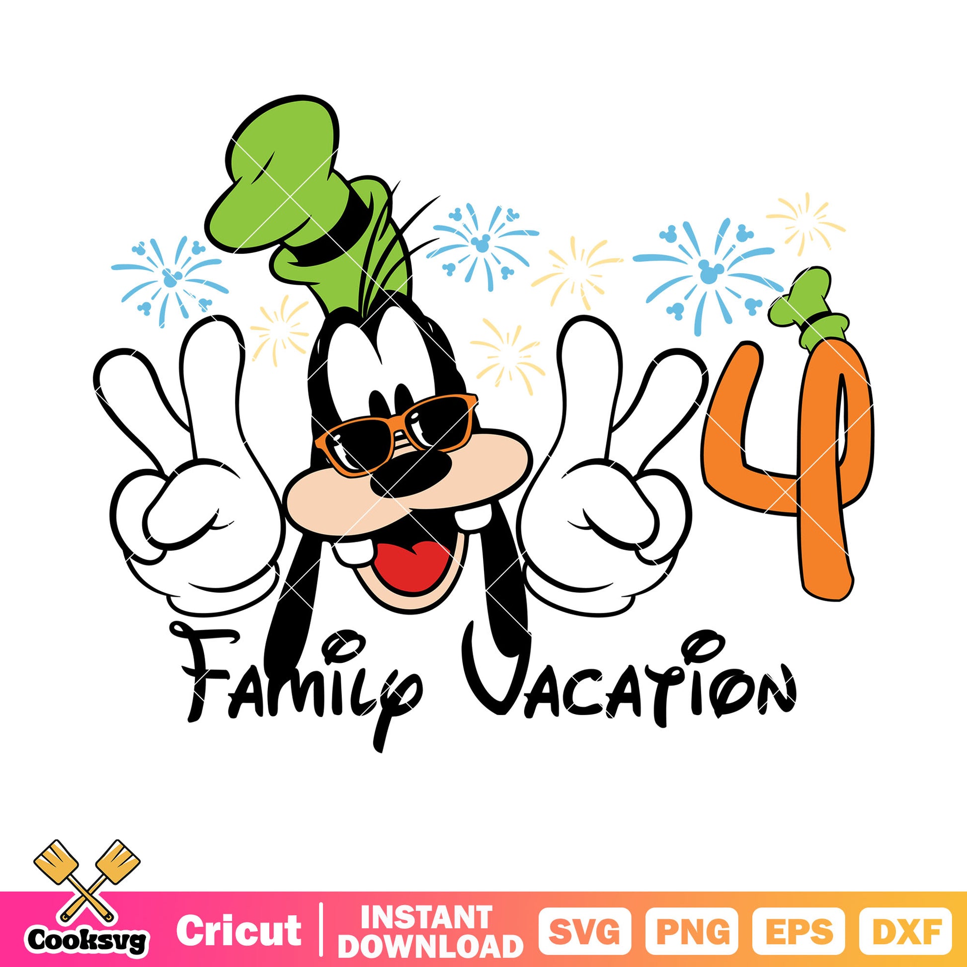 Goofy head family vacation 2024 svg, family disney vacation shirts svg